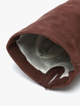 Dameshandschoenen Su�de Leder Met Zijden Voering Omega Bruin women gloves S-vue-porte